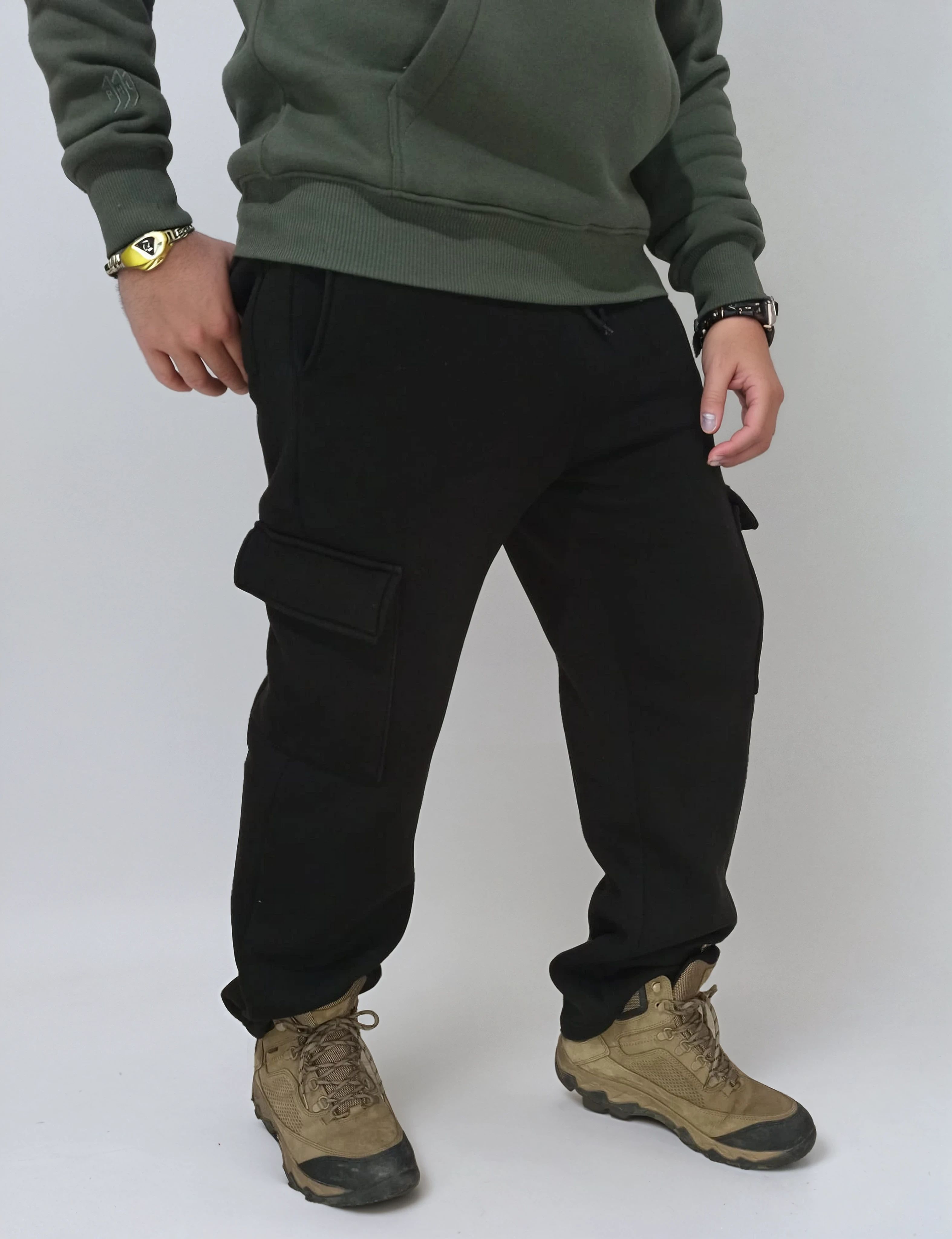 Kışlık Polar Kumaş Kargo Pantolon