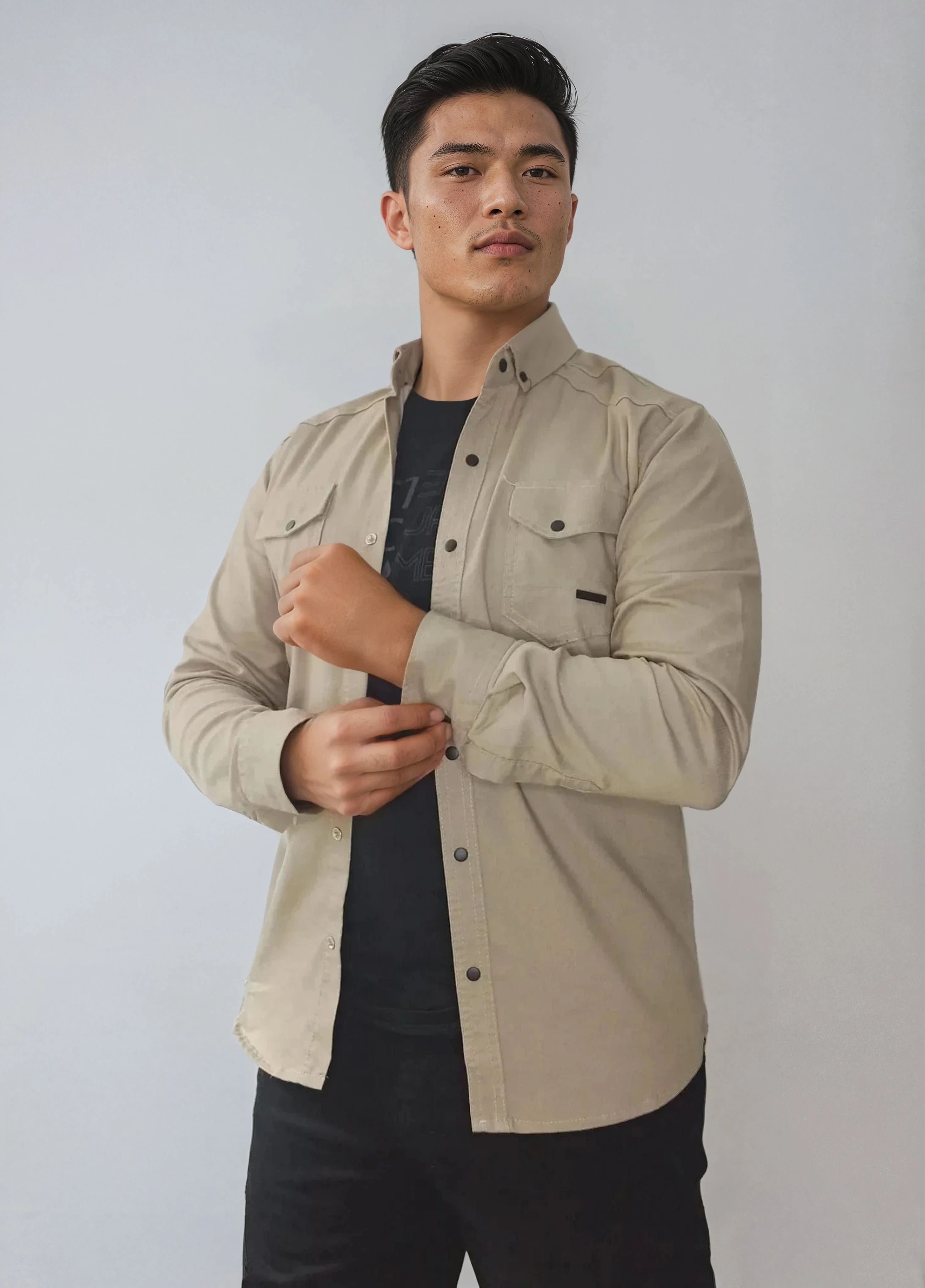 Kot Gömlek - Taş Rengi - S