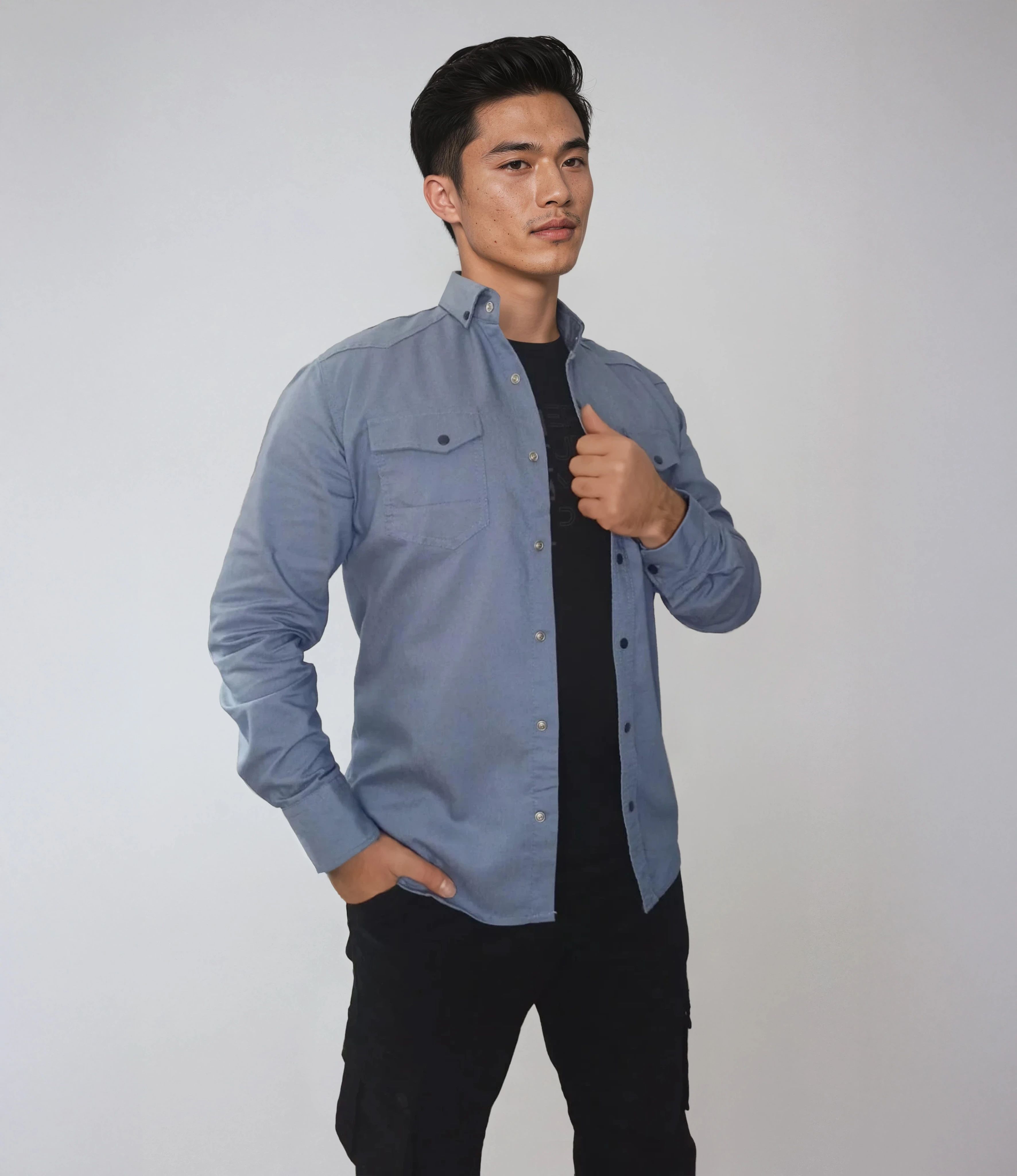 Kot Gömlek - Mavi - S