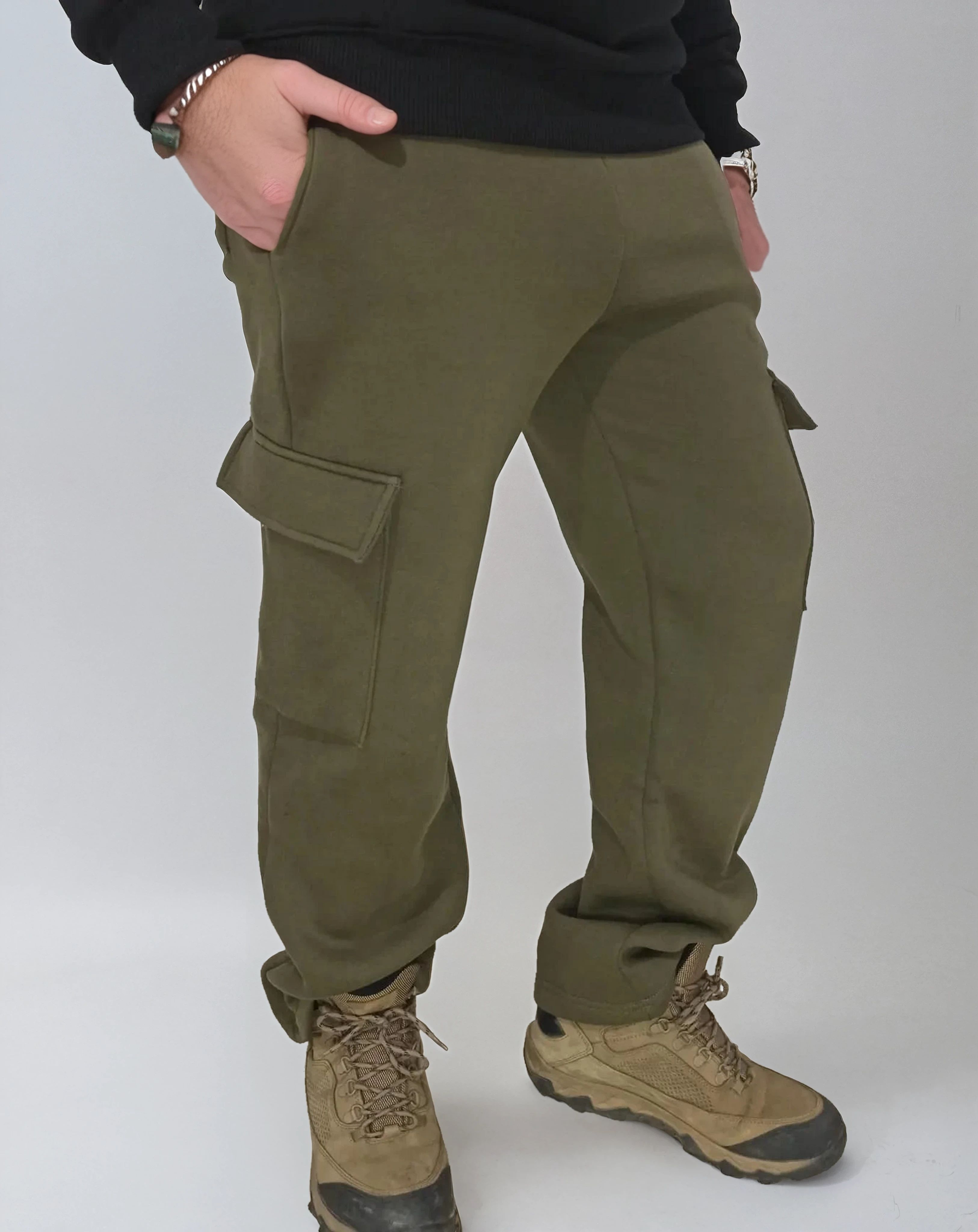 Kışlık Polar Kumaş Kargo Pantolon